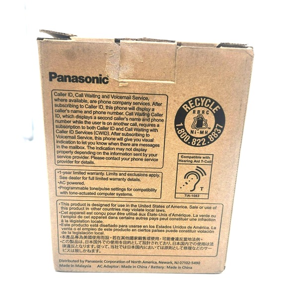 Panasonic Cordless 2 Phone  Large Display‎ & Big Buttons Caller ID KX-TGU432W - Picture 4 of 14